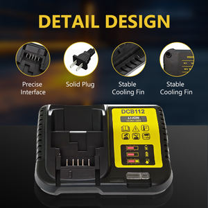 Быстрое зарядное устройство 3А 20В для аккумуляторов электроинструментов, электродрелей, литий-ионных аккумуляторов 20В Dcb112 Dcb118 Dcb105 - Product Image 2