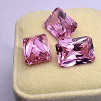 Pierres de zircon 5A, taille octogonale, pierres précieuses CZ pour la fabrication de bijoux, zircone cubique rose, pierres en vrac