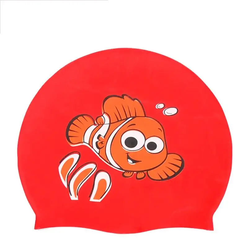 Topi renang silikon kustom dengan logo Anda dicetak untuk pria wanita anak-anak