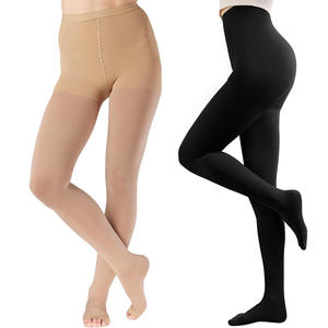 Collants de maternité personnalisés à bout ouvert unisexe 20-30 mmHg, collants de compression médicale pour la maternité, leggings pour les varices - Product Image 2