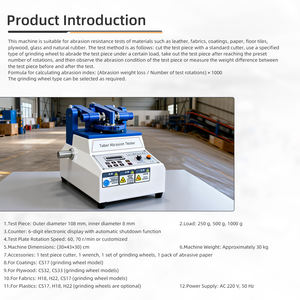 TABER Aşınma Test Cihazı |   Çift Tekerlekli Taşlama + Otomatik Durdurma |   Yüksek Doğruluk |   1 Yıl |   Boya/Deri/Tekstil Giysileri için - Product Image 2