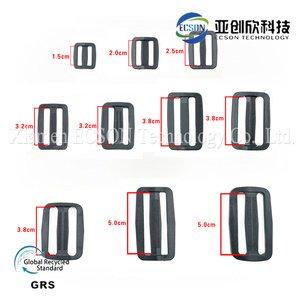 Fourniture ponctuelle de boucle en plastique en forme de D ligne boucle de réglage de la police demi-cercle boucle de suspension solide à cinq angles creux - Product Image 2