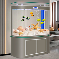 Nouvel Aquarium Intelligent Intégré en Verre 2026 avec Meuble, Grand Filtre de Fond Écologique pour Usage Domestique et Salon