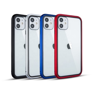 eléfono caso cobertura completa 360 imán adsorción <span class=keywords><strong>claro</strong></span> funda de vidrio templado para teléfono para Iphone/11/11pro/11pro. - Product Image 4