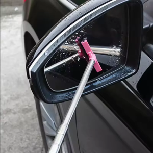 Limpiacristales telescópico portátil para coche, herramienta de limpieza de cristales para ventanas de coche, espejo de mano para lluvia - Product Image 5