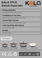 Ensemble de casseroles en fonte émaillée antiadhésive, 7 pièces, comprenant des cocottes, une casserole, une poêle, 3 couvercles, des casseroles et des poêles