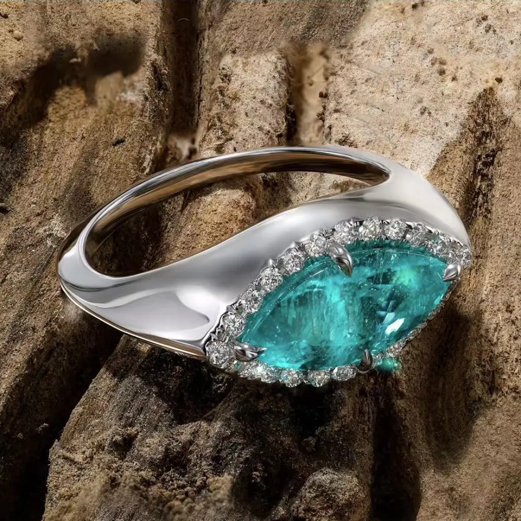 paraiba tourmaline ring fine fashion jewelry rings jollas de plata por mayor iced out diamond ring fashion jewelry custom rings