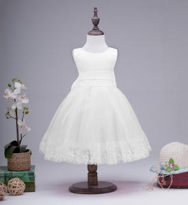 ชุดเดรสเจ้าหญิงเด็ก ชุดเพื่อนเจ้าสาวสีขาวราคาถูก - Product Image 1