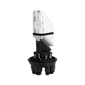 ערכת סיב אופטי FTTH, קופסת סגירה אנכית לחיבור סיבים 288 גידים, מחומר PP, חיצונית, עמידה למים בתקן IP68, כיפתית, כניסה/יציאה <span class=keywords><strong>2</strong></span>:8 - Product Image 2