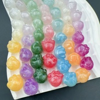 Perles en résine UV à changement de couleur en forme de patte de chat et de patte d'ours, pour bracelets DIY, chaînes de téléphone et perles d'espacement, vente en gros, couleurs assorties