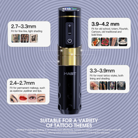 Stylo de tatouage sans fil professionnel Flip 3, course réglable de 2,4 à 4,2 mm, 10000 tr/min, machine de maquillage permanent PMU
