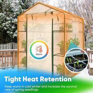 Invernadero portátil de varios niveles para exteriores, jardín, invernadero, protección contra heladas para plantas, Material de marco, naturaleza de plástico - Product Image 6