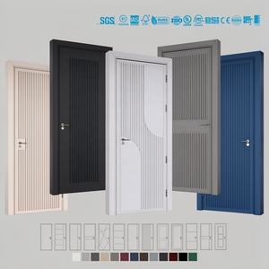 Portes intérieures modernes en bois massif style anglais insonorisées 35 36 40dB pour appartement, hôtel, maison - Product Image 2