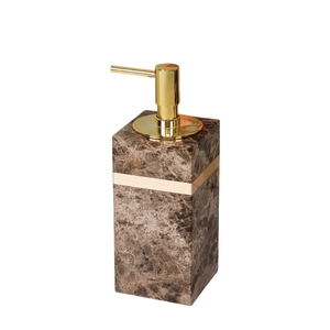 NANWEI Design di lusso quadrato di <span class=keywords><strong>marmo</strong></span> sapone Dispenser 4pc <span class=keywords><strong>Set</strong></span> da <span class=keywords><strong>bagno</strong></span> per spazzole - Product Image 4