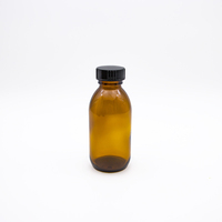 Flacons pharmaceutiques en verre brun opaque, flacons ronds ambrés pour sirop, liquide, distribution de médicaments, emballage de médicaments