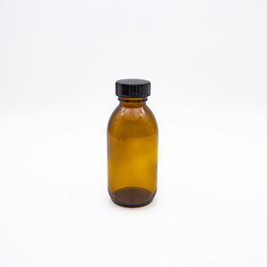 Flaconi in Vetro Farmaceutico Marrone Oscurante, Rotondi, per Sciroppi e Liquidi, Confezioni per Medicinali - Product Image 1