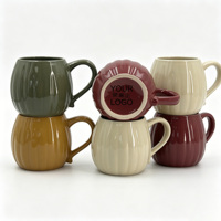 Tasse en céramique gaufrée citrouille 17 oz, multicolore au choix, compatible micro-ondes, idéale pour offrir – Meilleures ventes