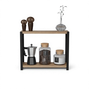 Organisateur de salle de bain et de cuisine, étagère à épices double niveau sur pied, non pliable, pour comptoir de cuisine - Product Image 1