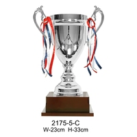 Trophée de prix en métal pour les gagnants de sports de football personnalisés en gros Trophées d'artisanat plaqués argent en feuille d'or Offre Spéciale