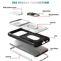 Coque de Téléphone TPU+PC à Glissière pour Appareil Photo Samsung Galaxy S23 Ultra/S23/S23+ 5G - Étuis pour Téléphones Mobiles en Gros