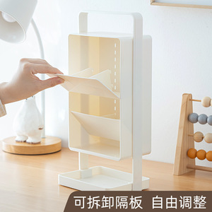 Portable Plastic Pen Holder Multi Functional Slanted <b>Desk</b> Organizer For Student Office Use Square Shape <b>Large</b> Capacity Storage - Product Image 4
