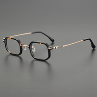 Monture de lunettes optiques rectangulaires à monture complète en acétate de haute qualité, faite à la main, avec imprimé géométrique octogonal, élégante, exquise, confortable, unisexe