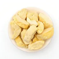 Chips de durian lyophilisées Monthong thaïlandais 100 % naturelles de qualité supérieure, collation de fruits saine sans sucre ajouté, durian FD