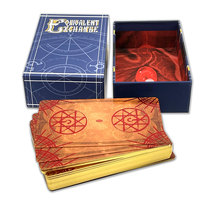 Impression de cartes de tarot et d'oracle avec des bords dorés, inspirées d'affirmations positives, jeu de cartes de tarot personnalisé avec guide