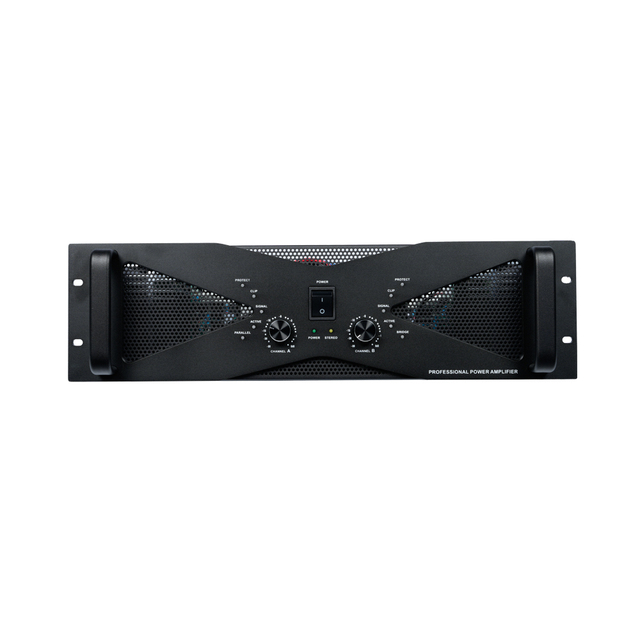 1000W 2 Channel Audio High Power Amplifier for Stage Metal Black