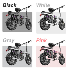 Vélo Électrique <span class=keywords><strong>Pliant</strong></span> Sans Balais à Batterie Lithium 250W, Pneus Larges 14 x 2.125, 48V 15Ah, 25km/h, Confort Tout-Terrain Urbain, Vente en Gros - Product Image 2