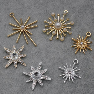 2025 vente chaude bricolage KoreanCrown matériel en forme spéciale pointu mode multi-angle étoile pendentif boucles d'oreilles alliage accessoires - Product Image 1