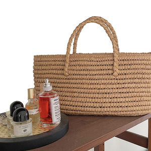 Bali Summer Beach Tote <span class=keywords><strong>borsa</strong></span> di paglia di Rafia 2023 Bolso paglia Rafia De Playa intrecciata oversize in pelle naturale enormi grandi donne - Product Image 5