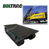 Sistem Undercarriage Beroda Rantai 6 Ton, Chassis Undercarriage Beroda Rantai Baja dengan Remote Control untuk Robot Pemadam Kebakaran