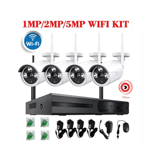 ชุดกล้องวงจรปิดไร้สาย TSEye 5MP WiFi NVR สำหรับธุรกิจ ร้านค้า สำนักงาน 4 กล้อง ระบบ CCTV ไร้สาย IP66 ป้องกันน้ำ ทนทานต่อสภาพอากาศ แจ้งเตือนผ่านอีเมล ตรวจจับความเคลื่อนไหว - Product Image 1