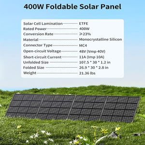 ALECTER Paneles Solares Plegables de Silicio Monocristalino de 400W de Alta Eficiencia (23.4%), Resistentes al Agua IP68, Cargador Duradero para Camping y Autocaravanas - Product Image 6