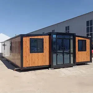Casa pré-fabricada MH 19x20 casa móvel pré-fabricada expansível com banheiro casa contêiner expansível de 40 pés
