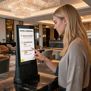 Pantalla Inteligente para Mesa <span class=keywords><strong>de</strong></span> Hotel con Centro <span class=keywords><strong>de</strong></span> Carga <span class=keywords><strong>de</strong></span> 34800mAh, Sistema <span class=keywords><strong>de</strong></span> Llamada para <span class=keywords><strong>Camareros</strong></span>, Reproductor <span class=keywords><strong>de</strong></span> Publicidad con Menú NFC para Bares y Hoteles - Product Image 1