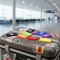 Meilleures ventes en stock – Étiquettes de bagage en PVC et silicone personnalisables avec logo, couleurs assorties