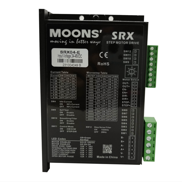 MOONS Digital Stepper Driver SRX04-E Nema23 Nema17 2 Phase 4.5a for 57 42 Stepper Motor Controller Motor Driver