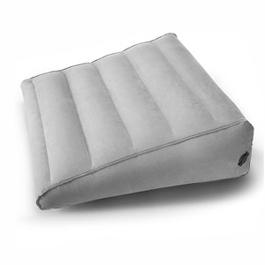 Inflatable <b>Foot</b> <b>Rest</b> Pillow 28x26x14cm Rectangle Polyester PVC Filling Travel Support - Product Image 1