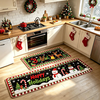 2in1 Kitchen Mat Christmas Kitchen Mat Water Absorbent Non slip Standing Mat Custom Kitchen Rugs Print 2 Pcs Kitchen Runner Mat