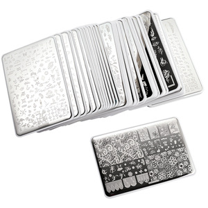 YULI KY-802 9.5X14.5cm Grande plaque de tamponnage <span class=keywords><strong>pour</strong></span> nail art, motifs feuilles, fleurs, géométriques, pochoirs de graffitis <span class=keywords><strong>pour</strong></span> impression de <span class=keywords><strong>vernis</strong></span> - Product Image 6