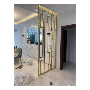 Elegante separador de habitación de acero inoxidable cepillado con elegante decoración interior minimalista para el hogar y la Oficina - Product Image 6