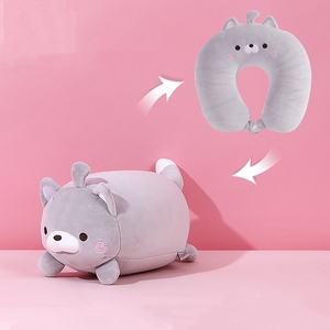 Cuscino da Viaggio - Cuscino per il Collo 2-in-1 Deformabile, Supporto per la Testa a Forma di U Morbido con Design Carino - Product Image 4