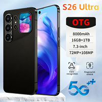 Ponsel Pintar Android 5G S26 Ultra OTG Versi Global 2026 16GB 1TB Layar 7.3 Inci Baterai 8000mAh Kamera 108MP Dual SIM Daya Tahan Baterai Lama