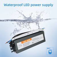 Alimentation LED étanche IP67 24V 60W à tension constante pour éclairage extérieur de bandes LED et aménagements paysagers