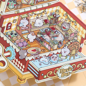 Paquete <span class=keywords><strong>de</strong></span> 3 <span class=keywords><strong>Pegatinas</strong></span> Decorativas Tridimensionales con Diseño <span class=keywords><strong>de</strong></span> Paisajes, Material para Collage, 4 Modelos - Product Image 3