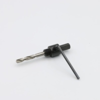 Foret de centrage bimétallique 3/8" HSS 4241 4341 6541 pour 14-30mm, finition oxyde noir, longueur totale 120mm, queue hexagonale