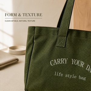 Heavyweight Cotton <b>Canvas</b> Tote Bag Large Capacity Reusable Shopping Bag with Inner Pocket for Women Work Travel <b>Beach</b> - Product Image 4