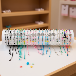 Bracelets à perles Pulsara en acier inoxydable, croix chrétienne, cadeau unisexe, bijoux tendance, 2400 pièces en boîte, Réf. 44990 - Product Image 5